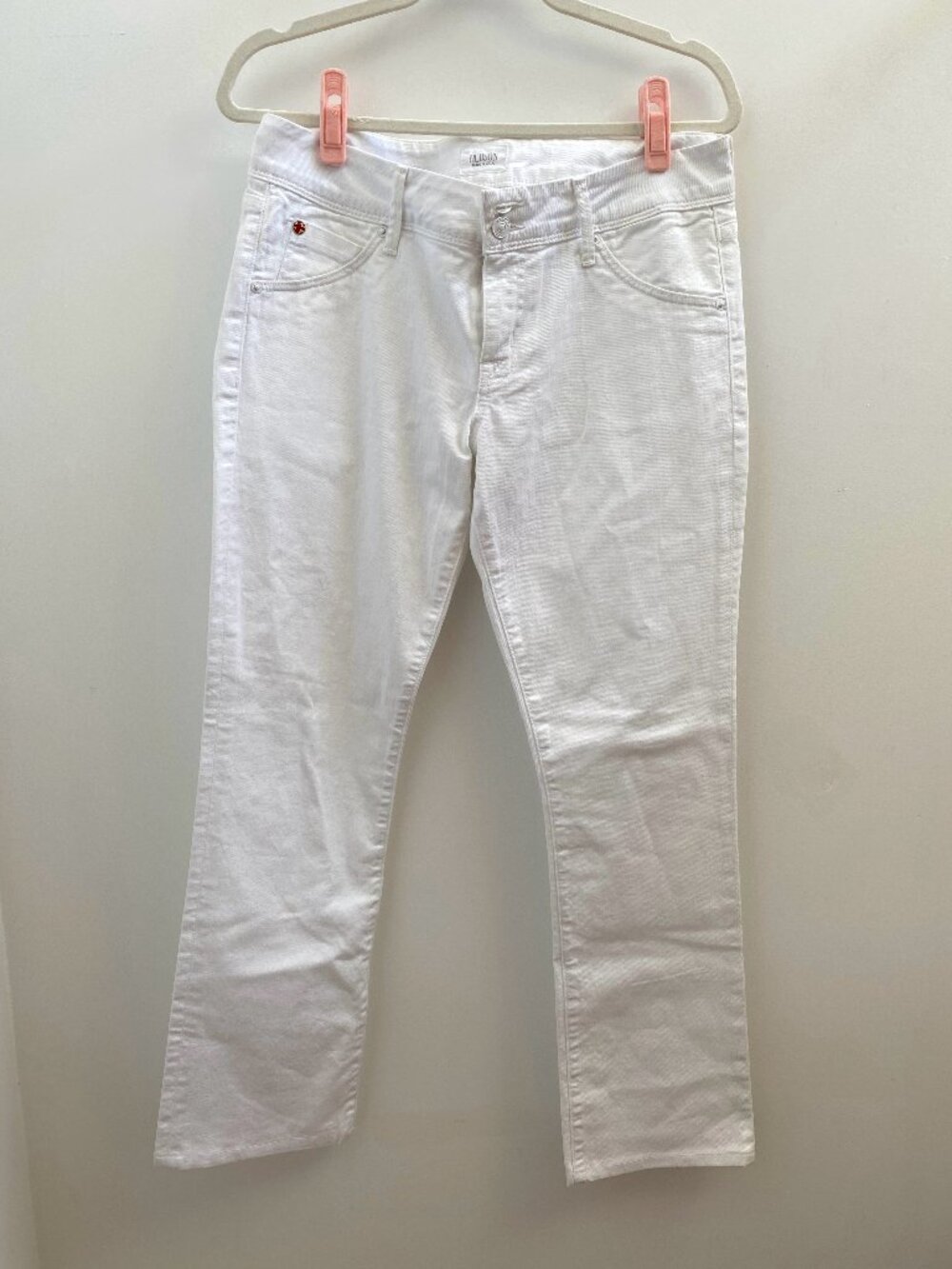Hudson White Beth Baby Boot Flap Pocket Stretch Denim Jeans Size 30